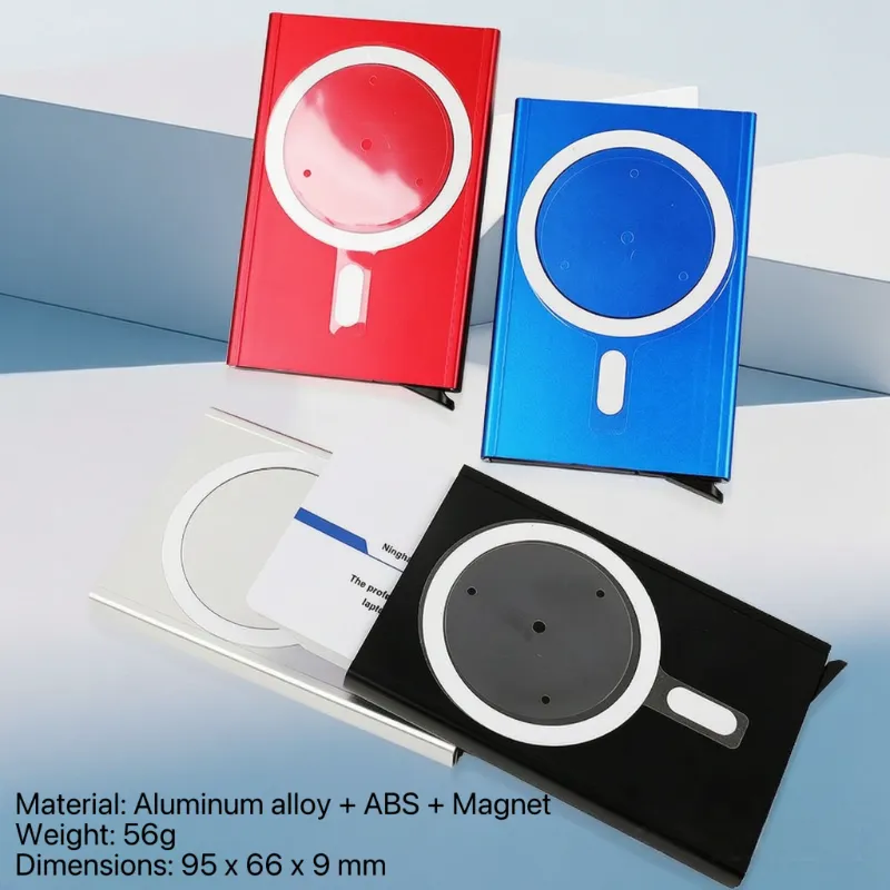 Manyetik Alüminyum Otomatik Açılır Kart Tutucu